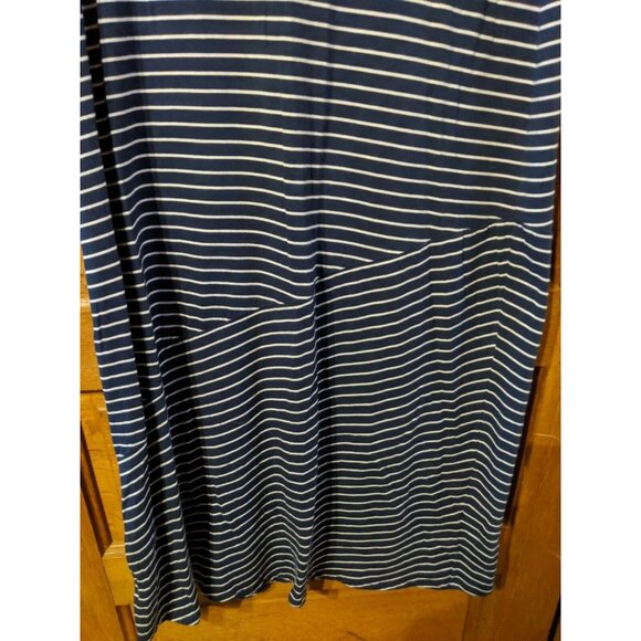 Sonoma Size S Maxi Skirt Blue White Striped Long Modest - Picture 2 of 6